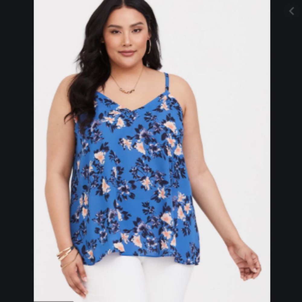 Torrid Sophie-Blue Floral Georgette Cami